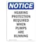 Signmission OSHA Sign, Hearing Protection Required When, 14in X 10in Rigid Plastic, 10" W, 14" H, Portrait OS-NS-P-1014-V-13405 - alternate 1